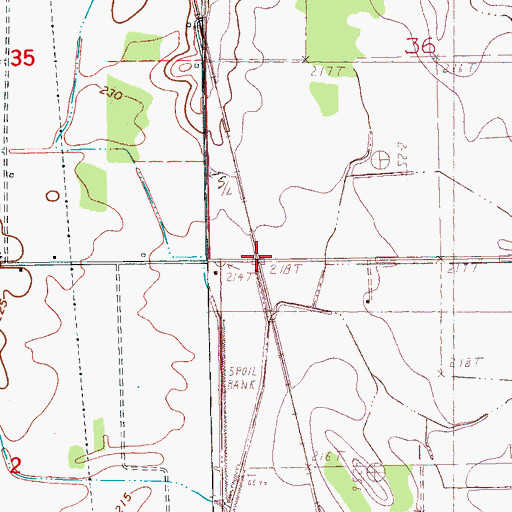 Topographic Map of Oakwood, AR
