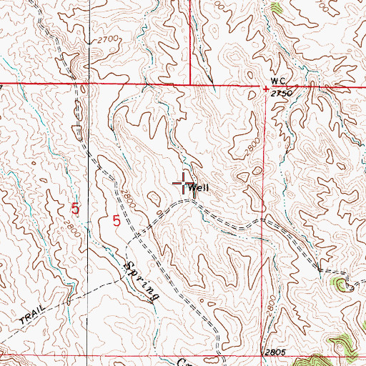 Topographic Map of 08N49E05ACDA01 Well, MT