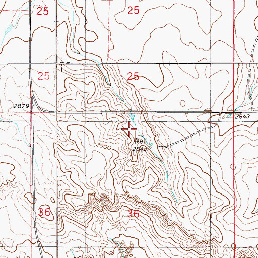 Topographic Map of 09N56E36ABB_01 Well, MT