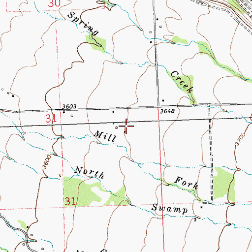 Topographic Map of 09N19W31AA__02 Well, MT
