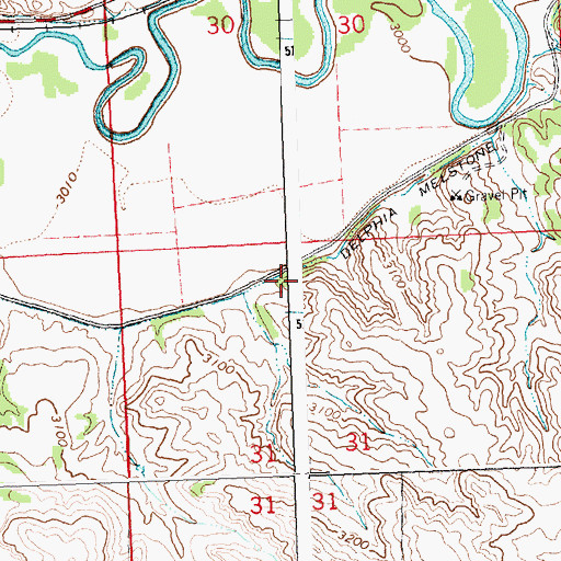 Topographic Map of 09N29E31BABD01 Well, MT