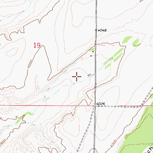 Topographic Map of 09N02E19DA__01 Well, MT