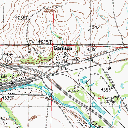 Topographic Map of 09N10W24BBDC01 Well, MT