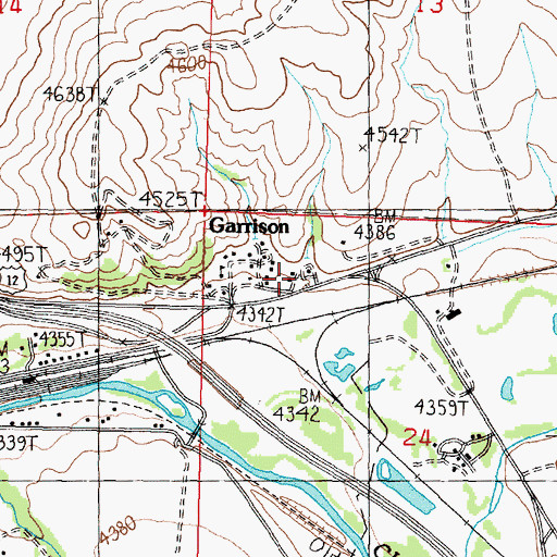 Topographic Map of 09N10W24BBDA01 Well, MT