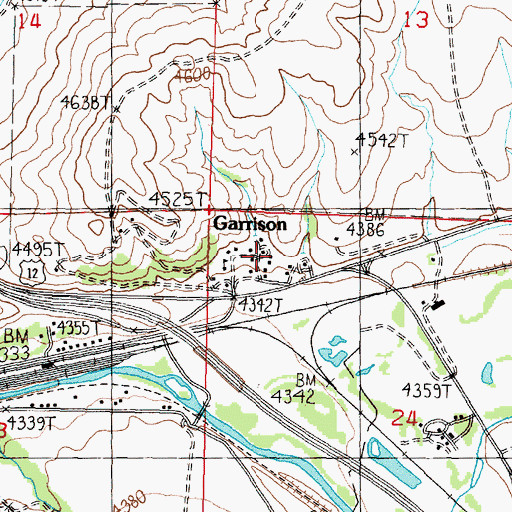 Topographic Map of 09N10W24BBDB01 Well, MT