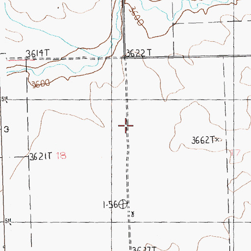 Topographic Map of 09N25E17BCBC01 Well, MT