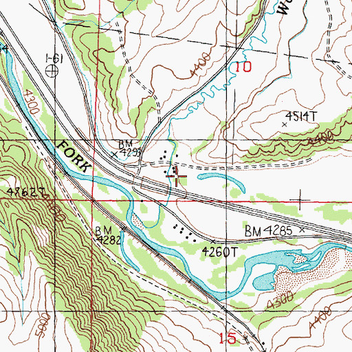 Topographic Map of 09N10W10CDCC01 Well, MT
