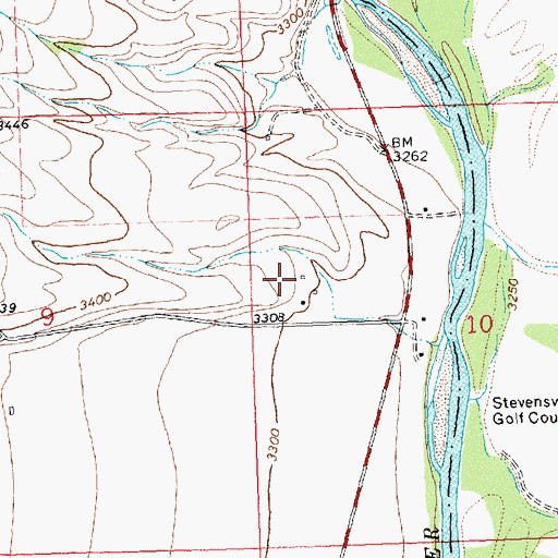 Topographic Map of 09N20W10BC__01 Well, MT
