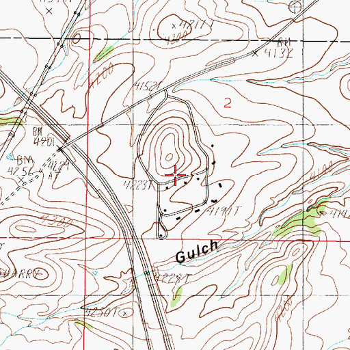 Topographic Map of 09N03W02CDBA01 Well, MT