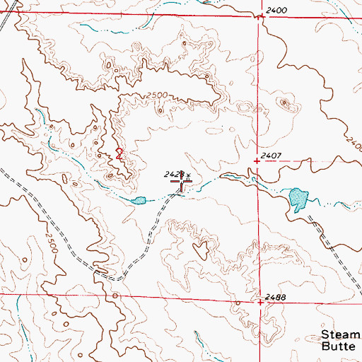 Topographic Map of 09N47E02DBAA01 Well, MT