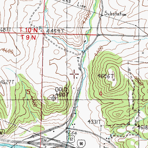 Topographic Map of 09N10W04BDBC01 Well, MT