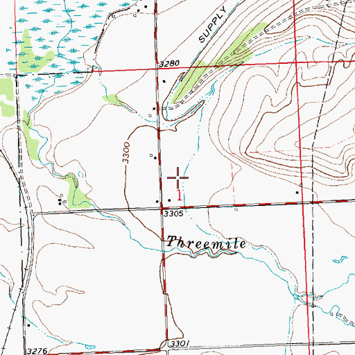 Topographic Map of 09N20W01AC__01 Well, MT
