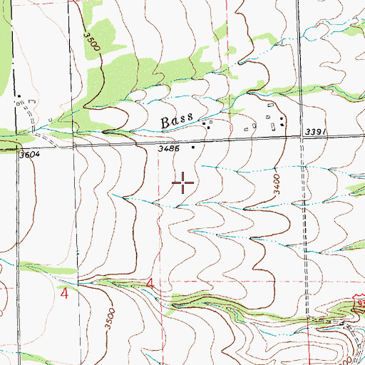 Topographic Map of 09N20W04AB__01 Well, MT
