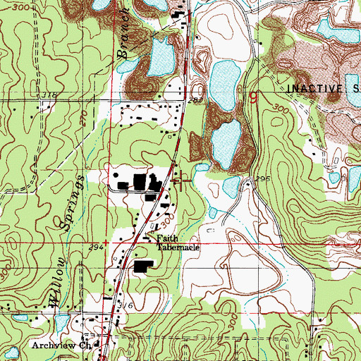 Topographic Map of Heckler Mine, AR