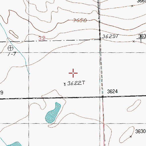 Topographic Map of 10N24E32D___01 Well, MT