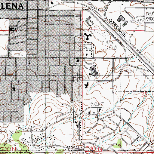 Topographic Map of 10N03W32ADDA01 Well, MT