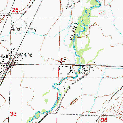 Topographic Map of 10N13W25CCCC01 Well, MT