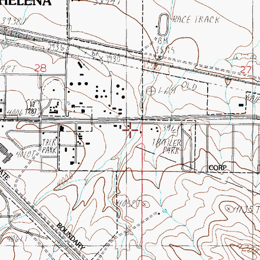 Topographic Map of 10N03W28DDAD01 Well, MT