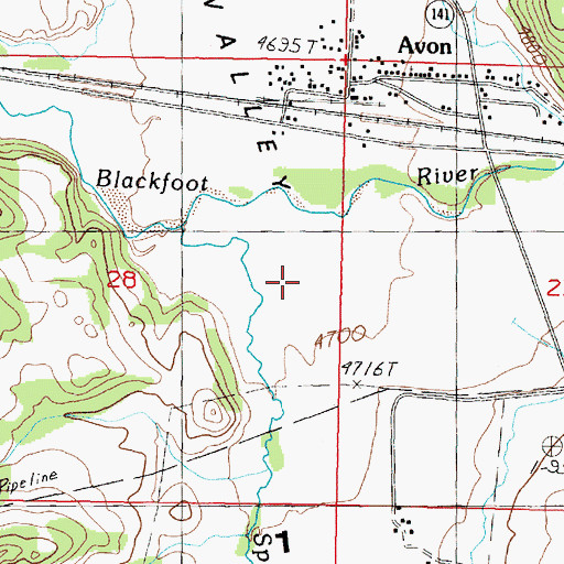 Topographic Map of 10N08W28AAA_03 Well, MT