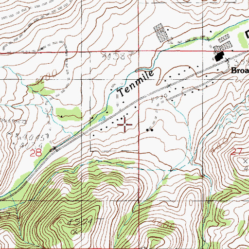 Topographic Map of 10N04W28ADDA01 Well, MT