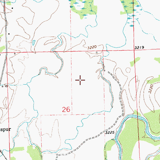 Topographic Map of 10N20W26AB__01 Well, MT
