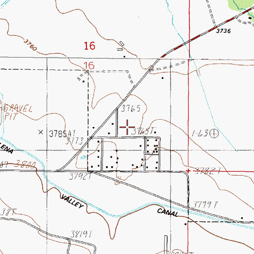 Topographic Map of 10N03W16DCA_01 Well, MT