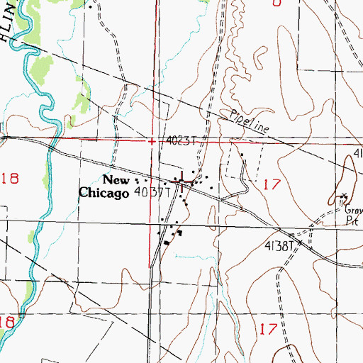 Topographic Map of 10N12W17BBDB01 Well, MT
