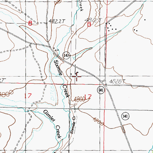 Topographic Map of 10N08W08DDBC01 Well, MT