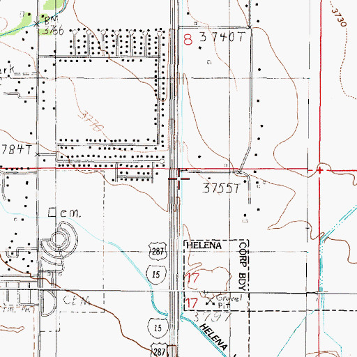 Topographic Map of 10N03W17ABBB01 Well, MT