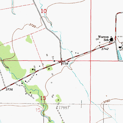 Topographic Map of 10N03W15ABAA01 Well, MT