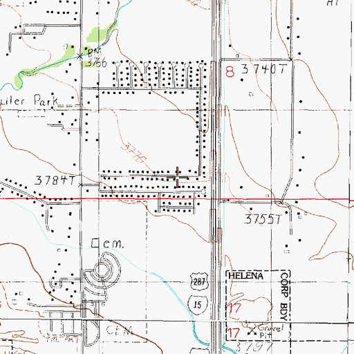 Topographic Map of 10N03W08CDDB01 Well, MT