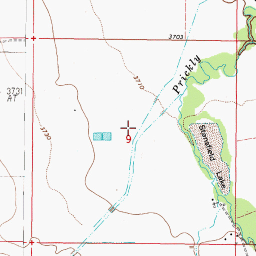 Topographic Map of 10N03W09ACCC01 Well, MT
