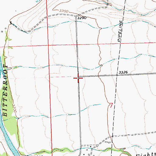 Topographic Map of 10N19W07BDBB01 Well, MT