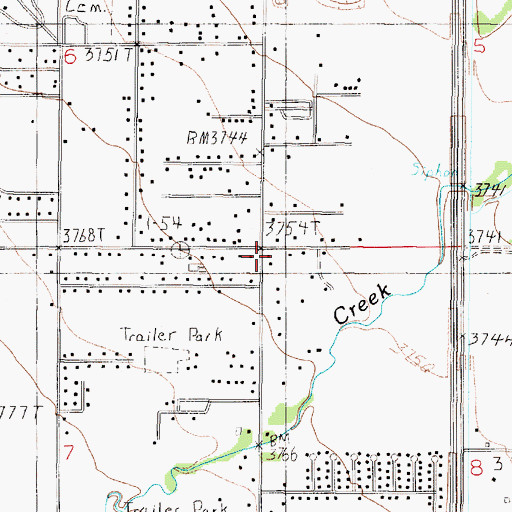Topographic Map of 10N03W07AAA_01 Well, MT