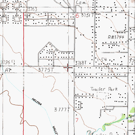Topographic Map of 10N03W07BAAA01 Well, MT
