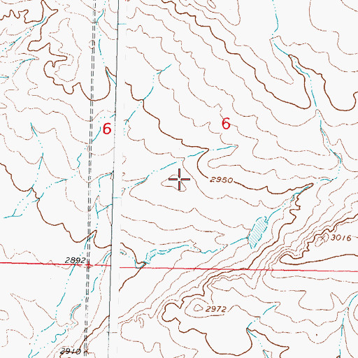 Topographic Map of 10N36E06CACA01 Well, MT