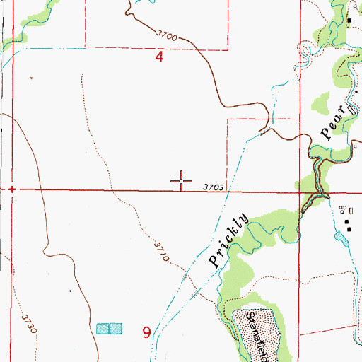 Topographic Map of 10N03W04DCCD01 Well, MT