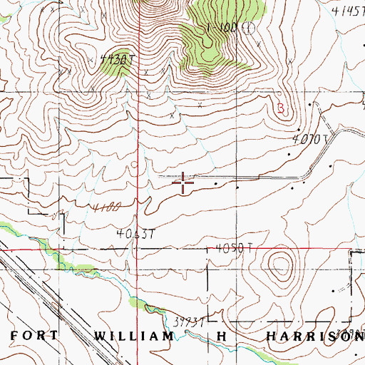 Topographic Map of 10N04W03CDBA01 Well, MT