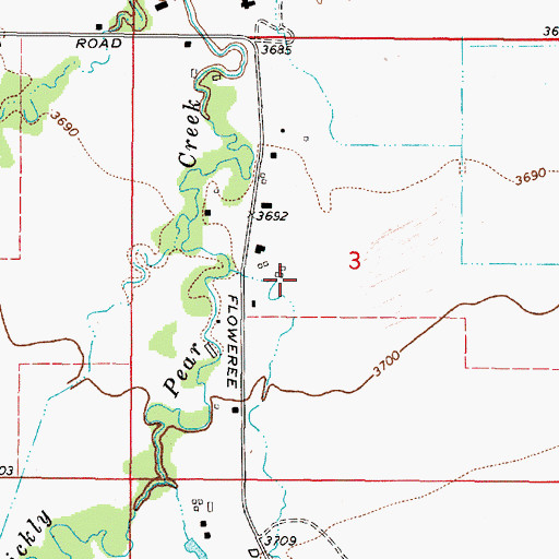 Topographic Map of 10N03W03CAB_01 Well, MT