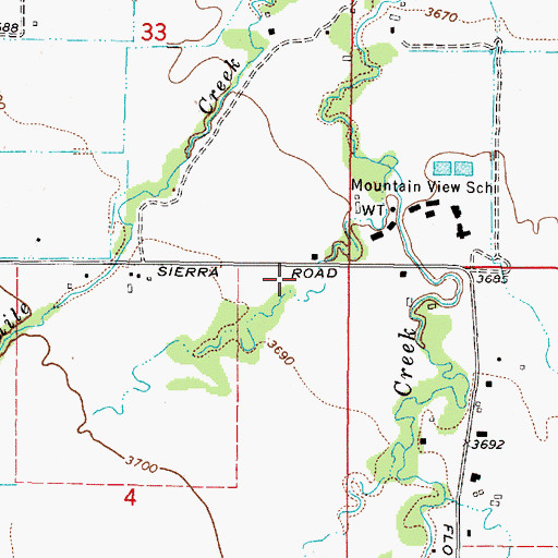 Topographic Map of 10N03W04AAB_01 Well, MT