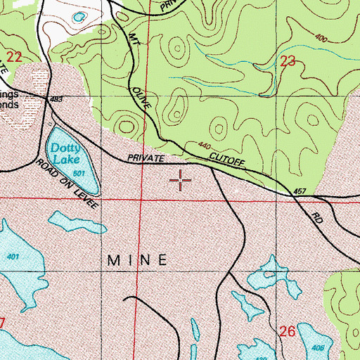 Topographic Map of Neilson Mine, AR