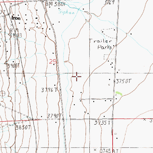 Topographic Map of 11N04W25DCAD01 Well, MT