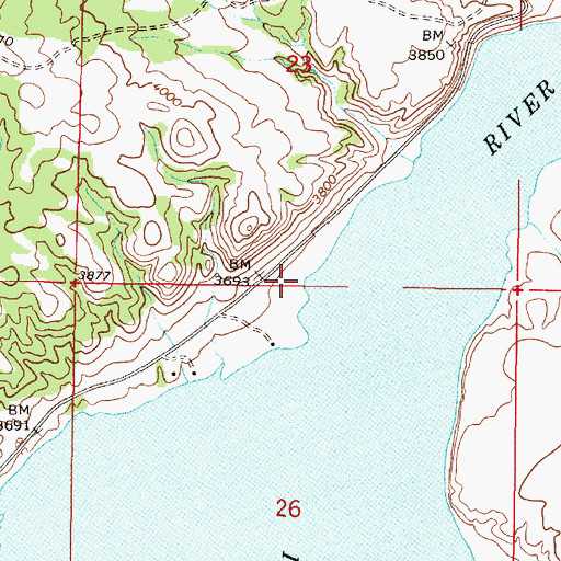 Topographic Map of 11N02W23CDDD01 Well, MT