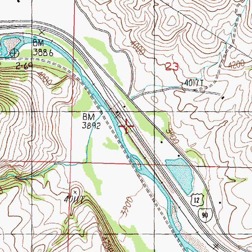 Topographic Map of 11N13W23CDBA01 Well, MT