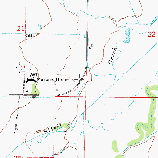 Topographic Map of 11N03W21DDAD02 Well, MT