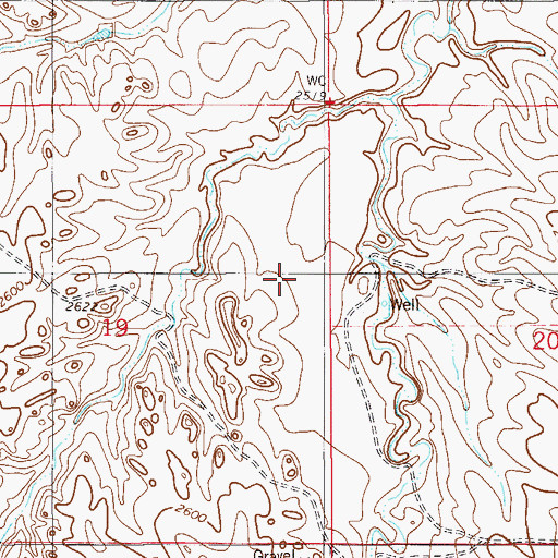 Topographic Map of 11N56E19AD__01 Well, MT