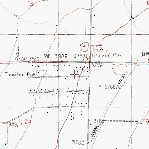 Topographic Map of 11N04W24AAAC01 Well, MT