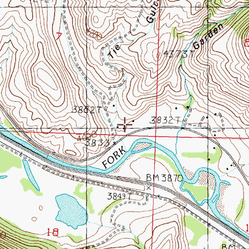 Topographic Map of 11N13W07DDDB01 Well, MT