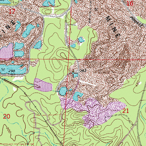 Topographic Map of Spring Hill Mine, AR