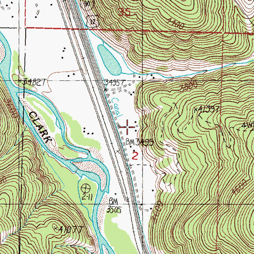 Topographic Map of 11N17W02ACBD01 Well, MT